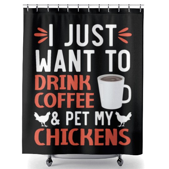 Chicken Farmer Chicken Whisperer Farm Animal Shower Curtains