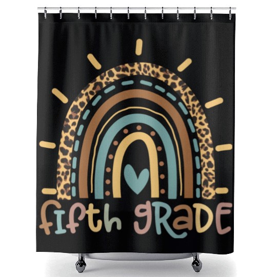 Fifth Grade Rainbow Girls Boys Teacher Team Shower Curtains