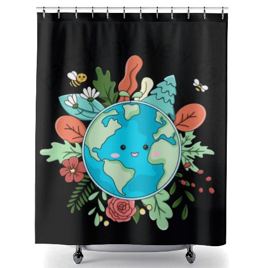 Earth Day Every Day Save The Planet Nature Lovers Shower Curtains