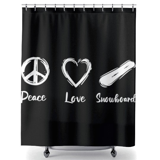Snowboarding Love Shower Curtains