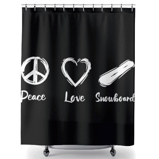 Snowboarding Love Shower Curtains