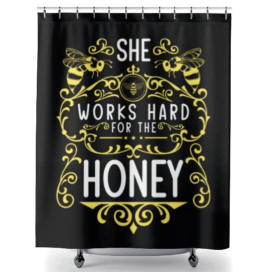 Bee Honey Bee Animal Shower Curtains