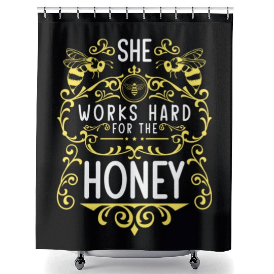 Bee Honey Bee Animal Shower Curtains