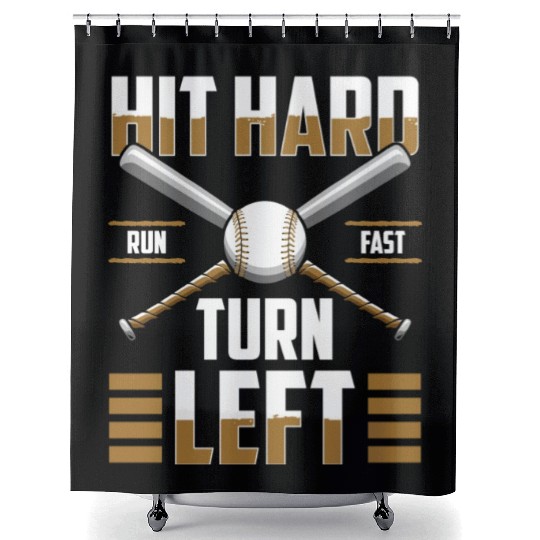 Baseball Catcher Team Coach Shower Curtains