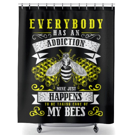 Honey Honey Bee Nature Wasp Shower Curtains