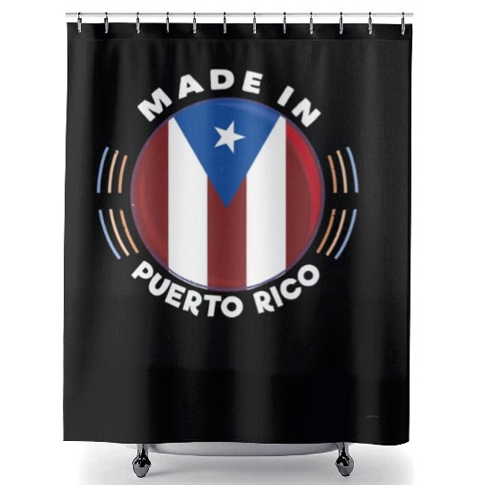 Made In Puerto Rico Vintage Puerto Rico Flag By Shower Curtains