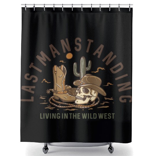 Last Man Standing Living In The Wild West Shower Curtains