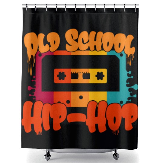 Old School Hip Hop 80S 90S Cassette Music Shower Curtains