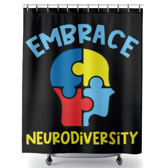 Embrace neurodiversity Shower Curtains