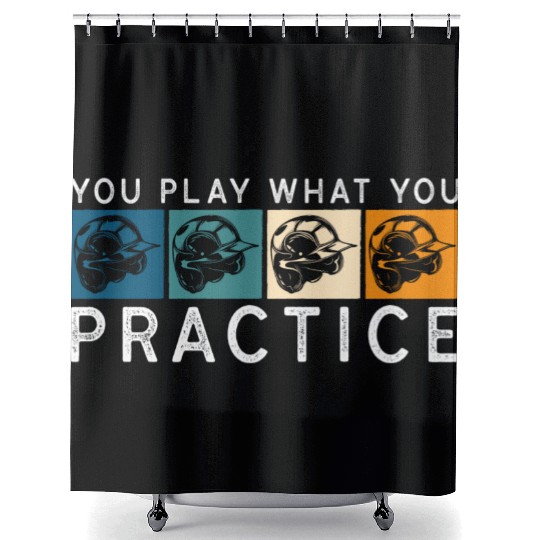 Baseball Catcher Team Game Shower Curtains