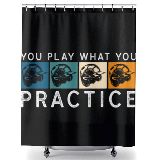 Baseball Catcher Team Game Shower Curtains