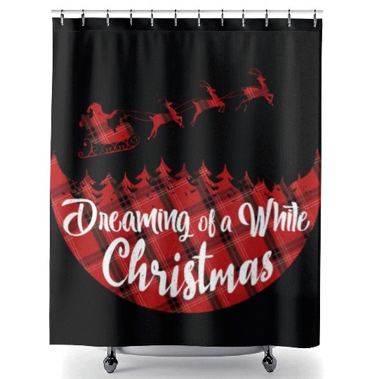 Dreaming of a White Christmas Shower Curtains