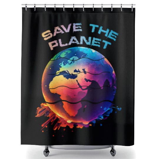Save the Planet Nature Environment Earth Shower Curtains