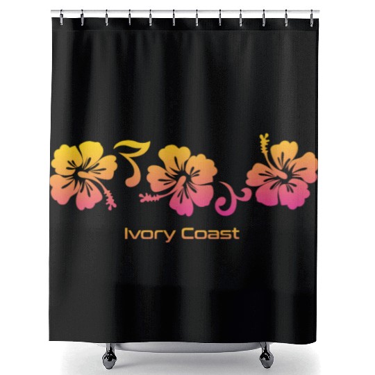 Ivory Coast Africa Cote D'ivoire Hibiscus Shower Curtains
