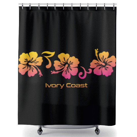 Ivory Coast Africa Cote D'ivoire Hibiscus Shower Curtains