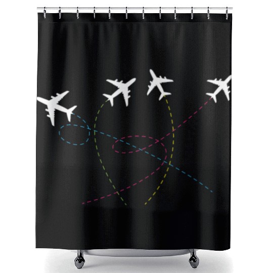 Aircraft Pilot Plane Shower Curtains