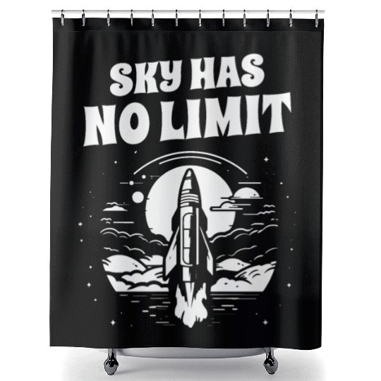 Aerospace engineer sky no limit rocket scientist Shower Curtains