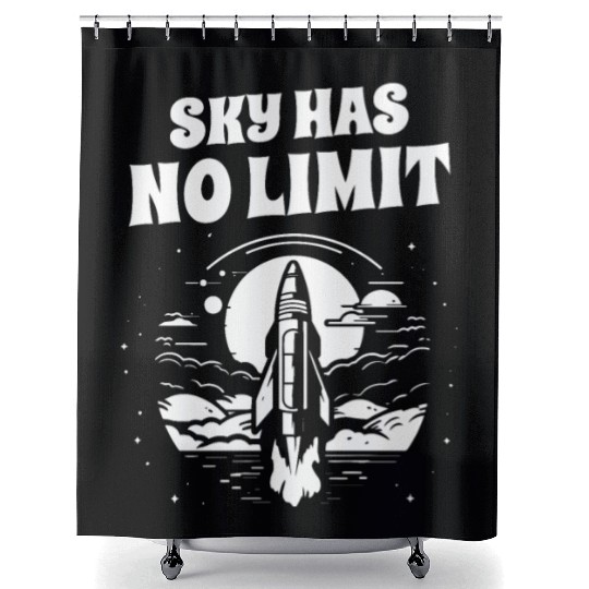 Aerospace engineer sky no limit rocket scientist Shower Curtains