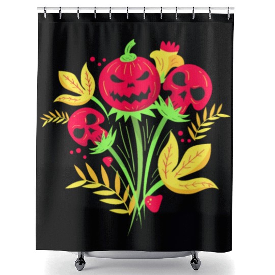 Halloween Pumpkin plant funny Shower Curtains