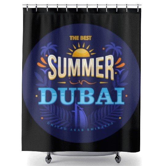 The Best Summer In Dubai Shower Curtains