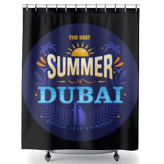 The Best Summer In Dubai Shower Curtains