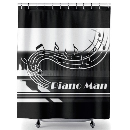 Piano Man Shower Curtains