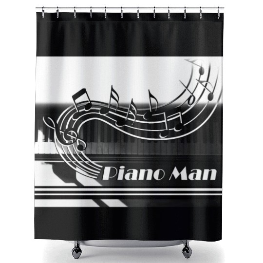 Piano Man Shower Curtains
