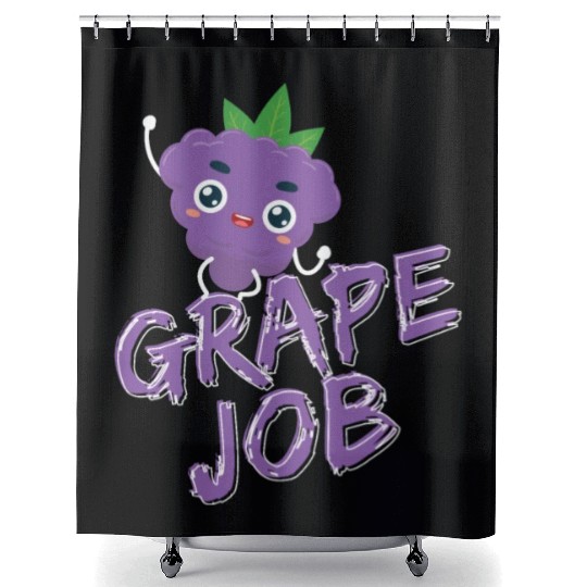 Grape Job Shower Curtains