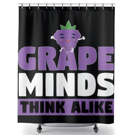 Grape Minds Think Alike Shower Curtains
