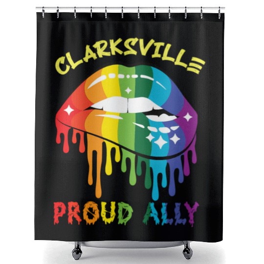 Clarville Proud Ally Lgbtq Pride Us Shower Curtains