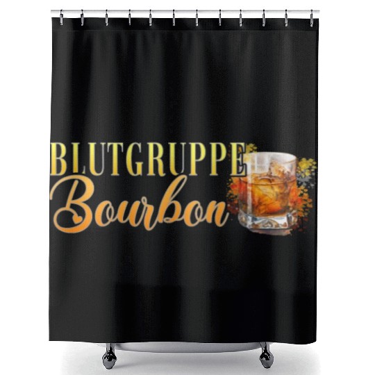 Blutgruppe Bourbon Cocktail Bartender Shower Curtains