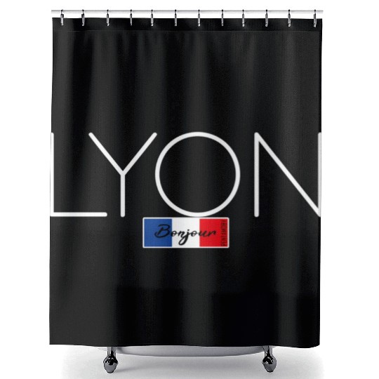 Lyon France Summer Py White Writing Shower Curtains
