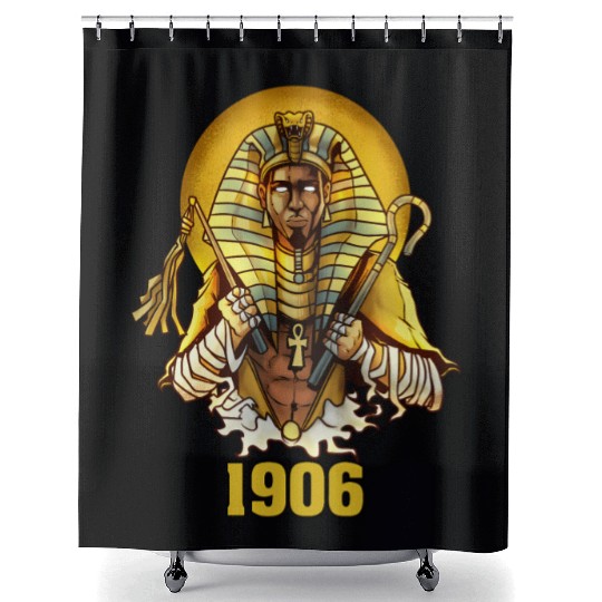 1906 Sphinx Alpha Ace Fraternity Pharoah Shower Curtains