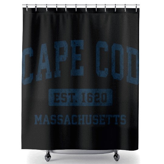 Cape Cod Massachusetts Ma Vintage Athletic Shower Curtains