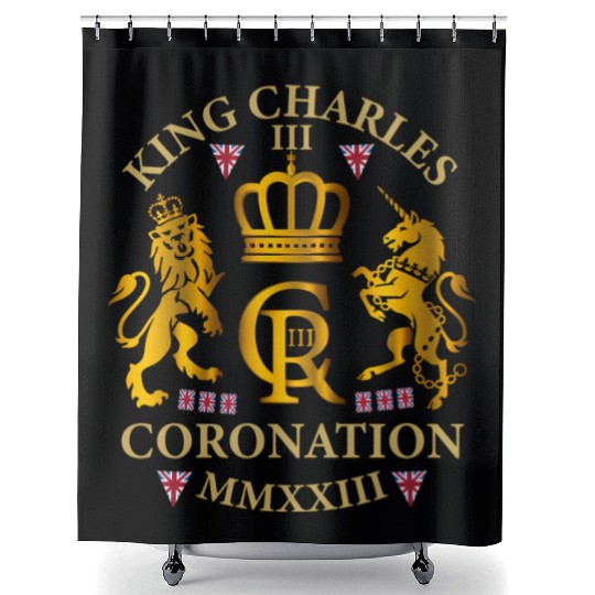 King Charles Iii British Monarch Royal Coronation Shower Curtains