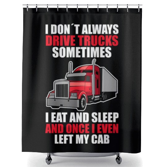 Truck Driver Truc Shower Curtains