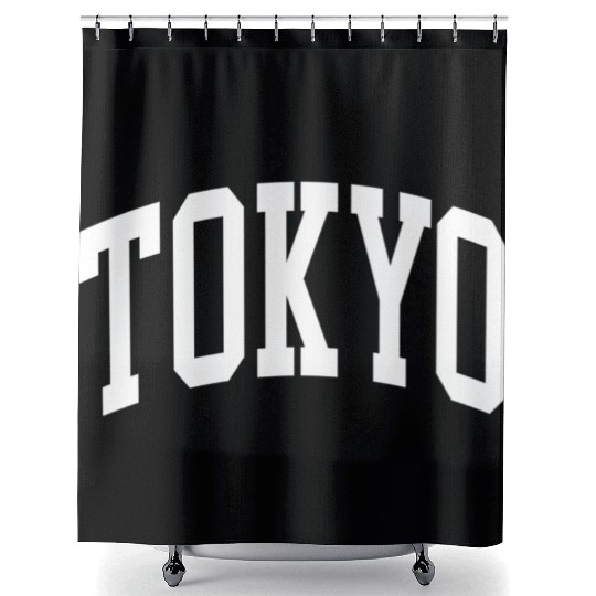 Tokyo Japan Japanese Print City Vaporwave Aestheti Shower Curtains