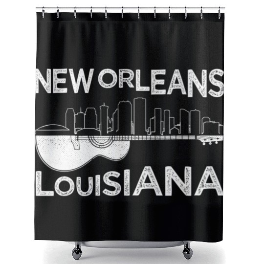 Souvenir New Orleans Guitar Music Louisiana New Shower Curtains