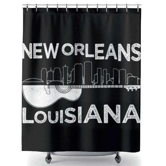 Souvenir New Orleans Guitar Music Louisiana New Shower Curtains