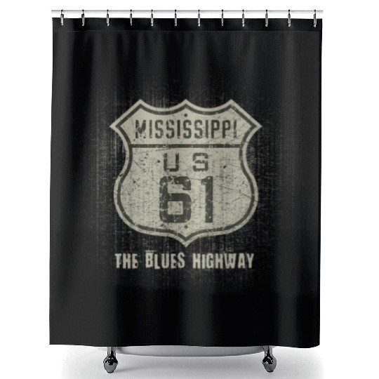 Mississippi Us 61 The Blues Highway Shower Curtains