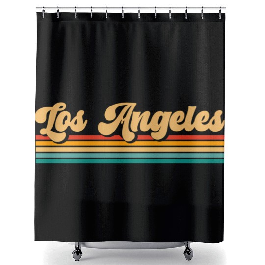 Retro Los Angeles Shower Curtains