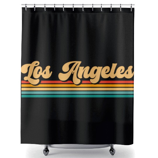 Retro Los Angeles Shower Curtains