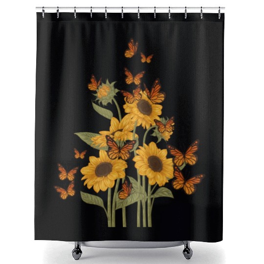 Butterfly Tree Beautiful Animal Butterflies Tree Shower Curtains