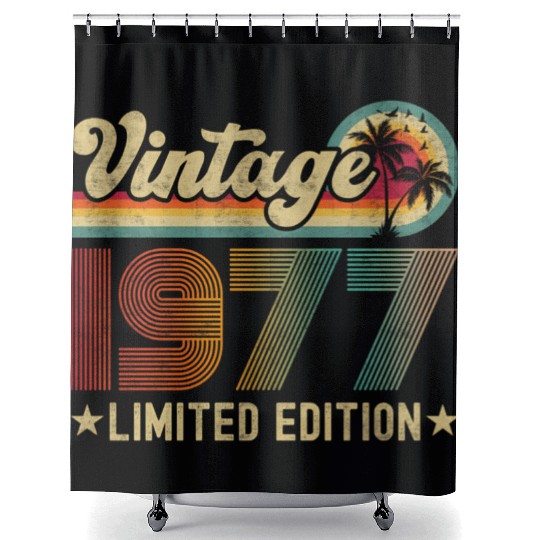46 1977 46Th Shower Curtains