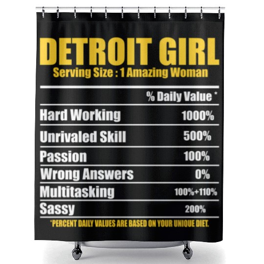 Hilarious Detroit Definition Motor City American Shower Curtains