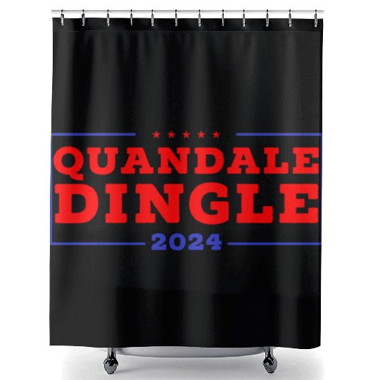 Quandale Dingle For President Usa Patriotic Shower Curtains