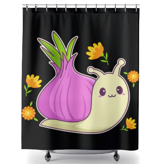 Aesthetic Kawaii Onion Shower Curtains