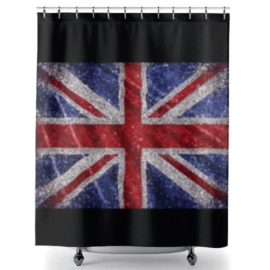 Union Jack Retro British Flag Great Britain UK Shower Curtains