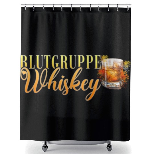 Blutgruppe Whiskey Cocktail Bartender Shower Curtains