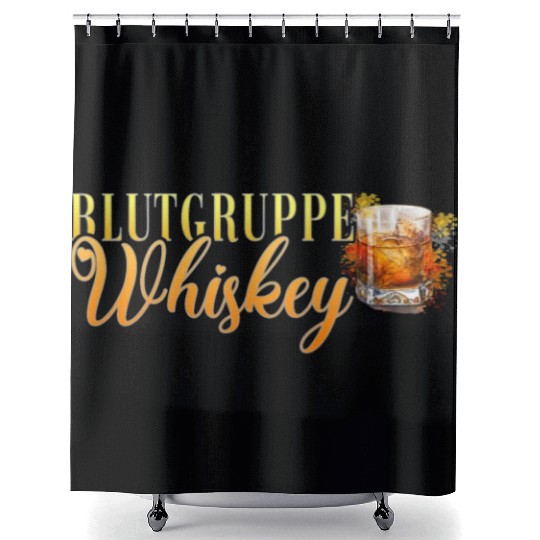 Blutgruppe Whiskey Cocktail Bartender Shower Curtains